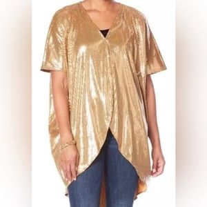Shavonne Dorsey Gold Sequin Kimono - NWOT - Size L